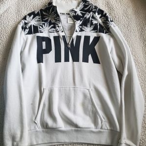 Palm tree Pink Victoria's secret sweatshirt